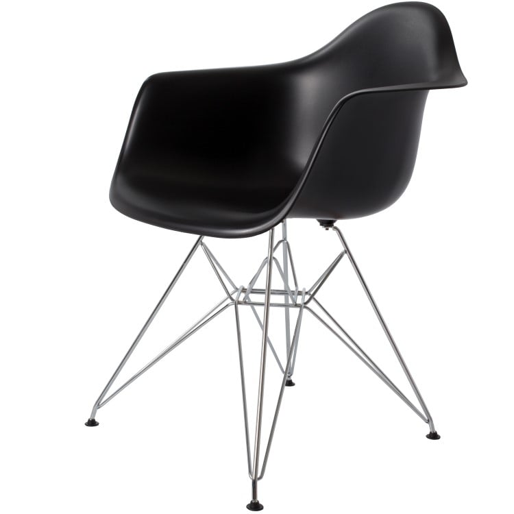 Charles Eames style, Dining chair DAR PP black