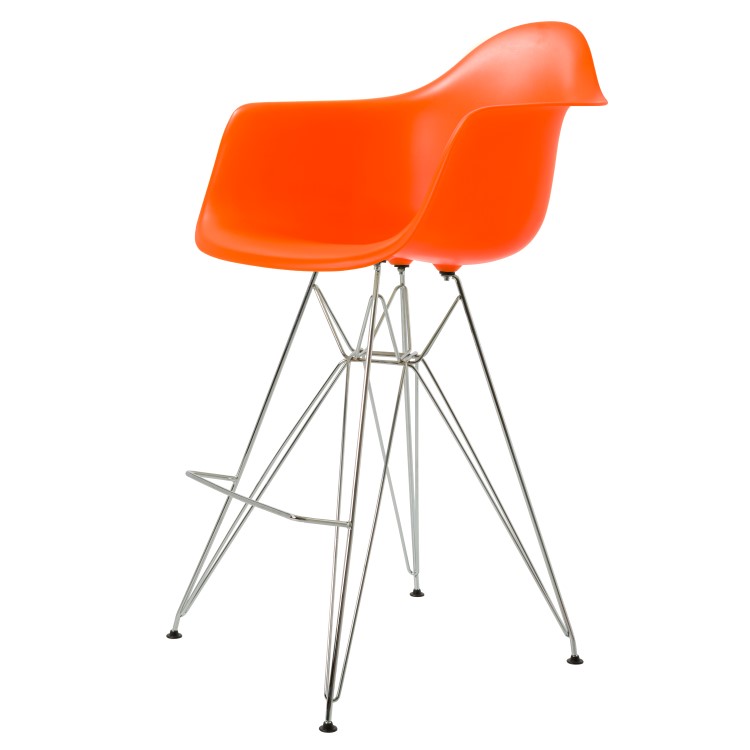 Charles Eames style, Barstool DAR PP orange