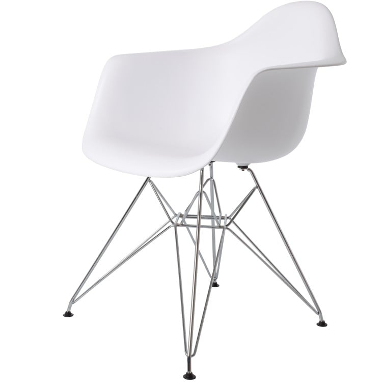 Charles Eames style, Dining chair DAR PP white