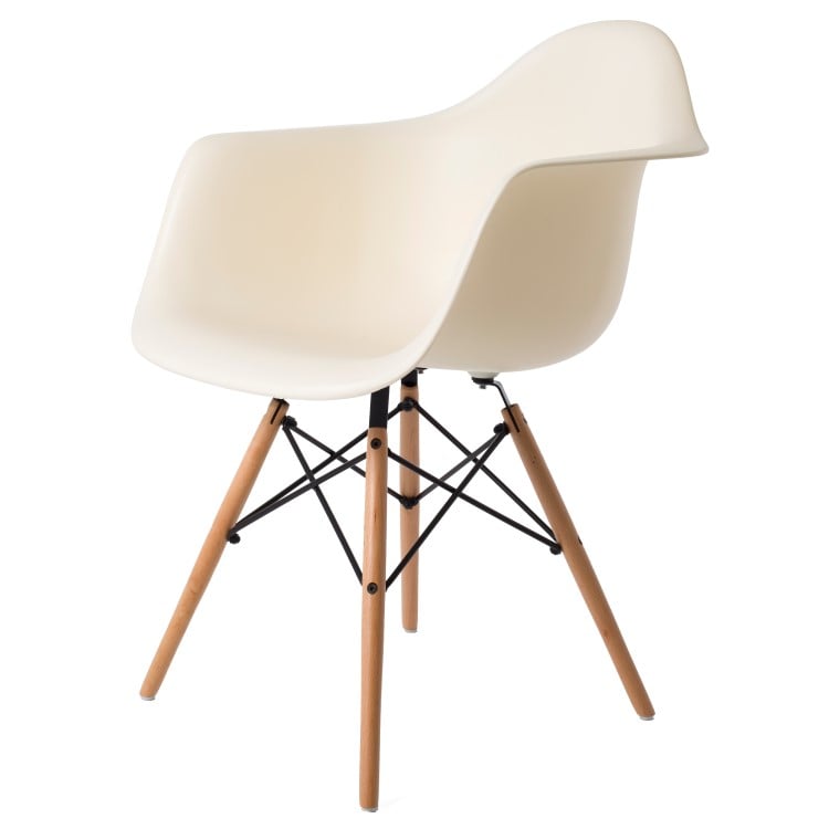 Charles Eames style, Dining chair DAW PP cream
