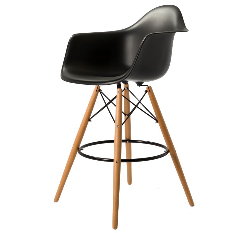 Charles Eames style, Barstool DAW stool PP black