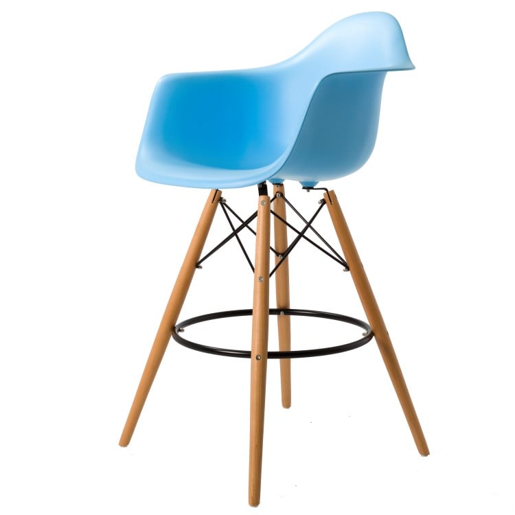 Charles Eames style, Barstool DAW stool PP lightblue