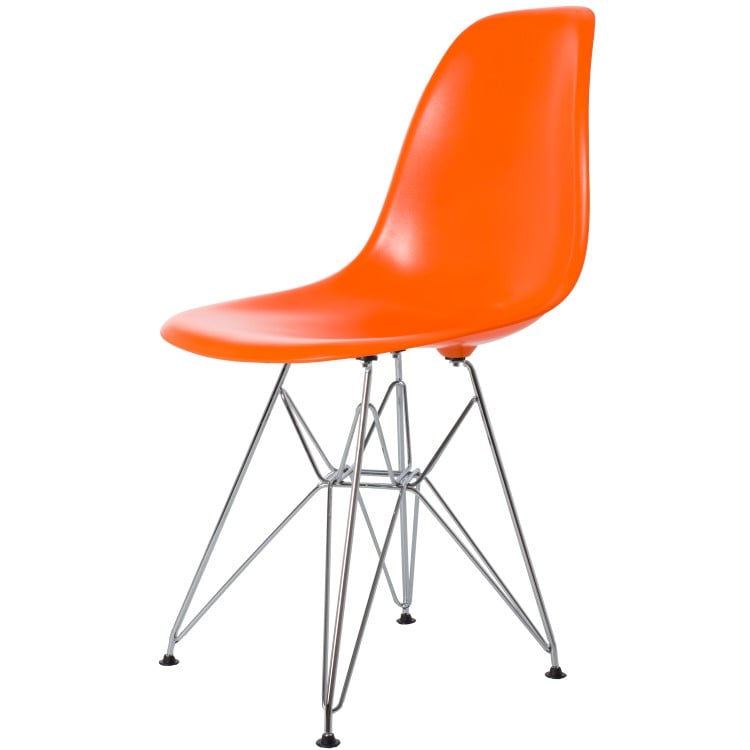 Charles Eames style, Dining chair DSR ABS orange