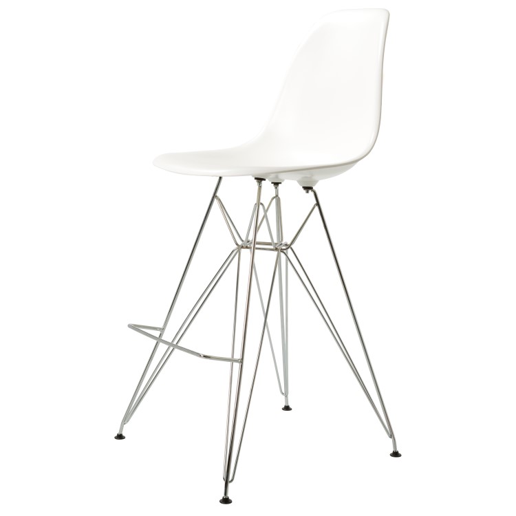 Charles Eames style, Barstool DSR stool ABS white