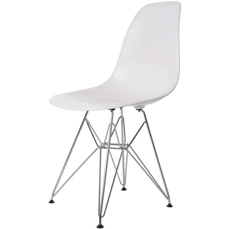 Charles Eames style, Dining chair DSR ABS white