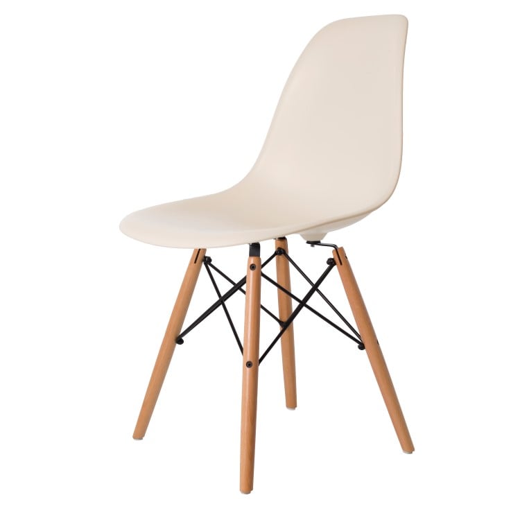Charles Eames style, Dining chair DSW matte PP cream