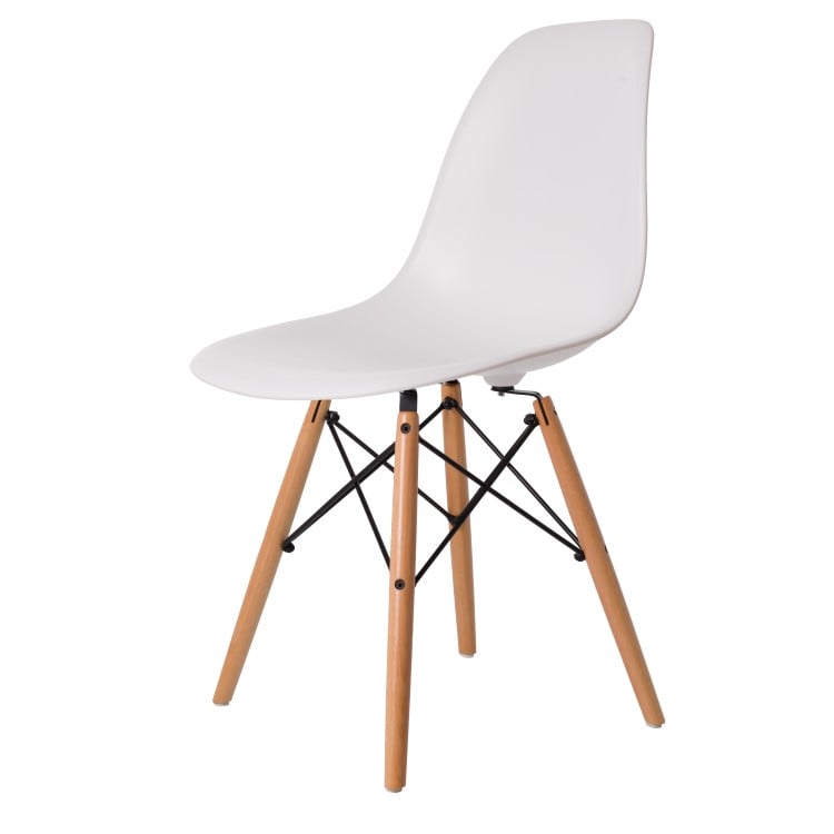 Charles Eames style, Dining chair DSW matte PP white