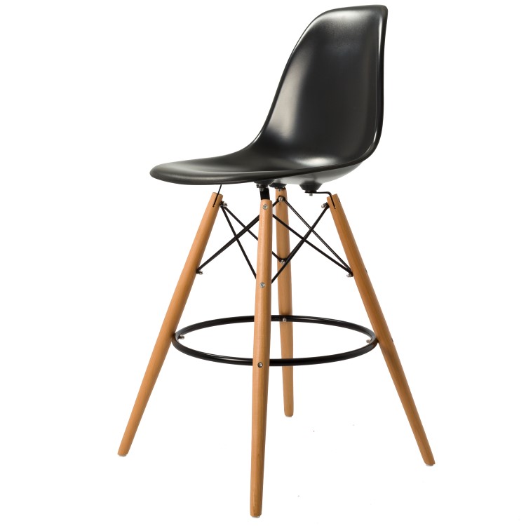 Charles Eames style, Barstool DSW stool ABS black