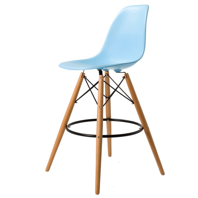 Charles Eames style, Barstool DSW matte PP lightblue