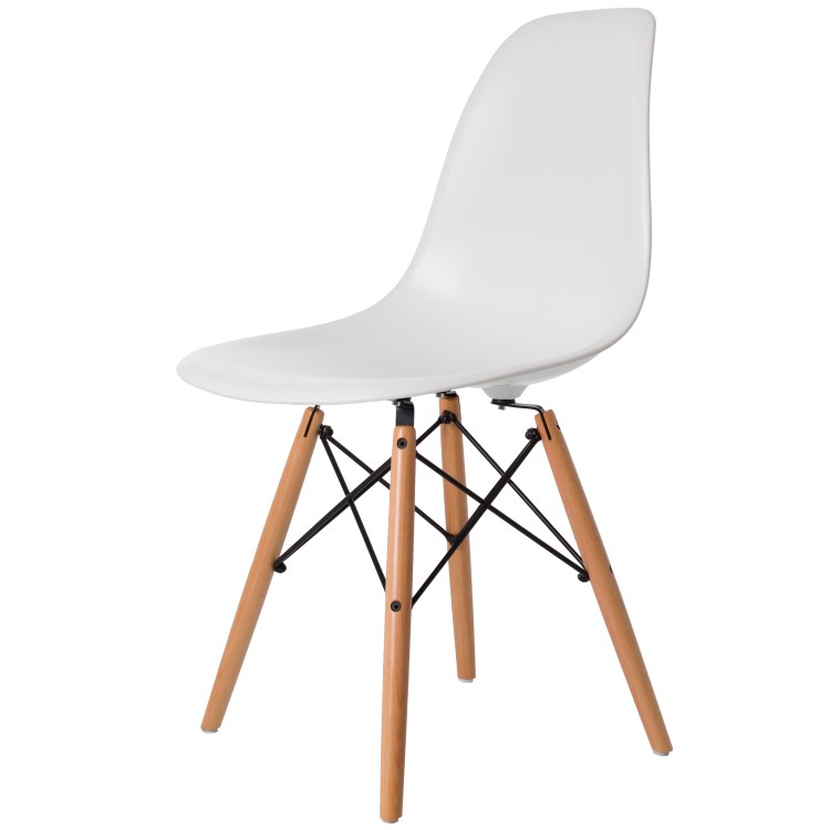 Charles Eames style, Dining chair DSW ABS white