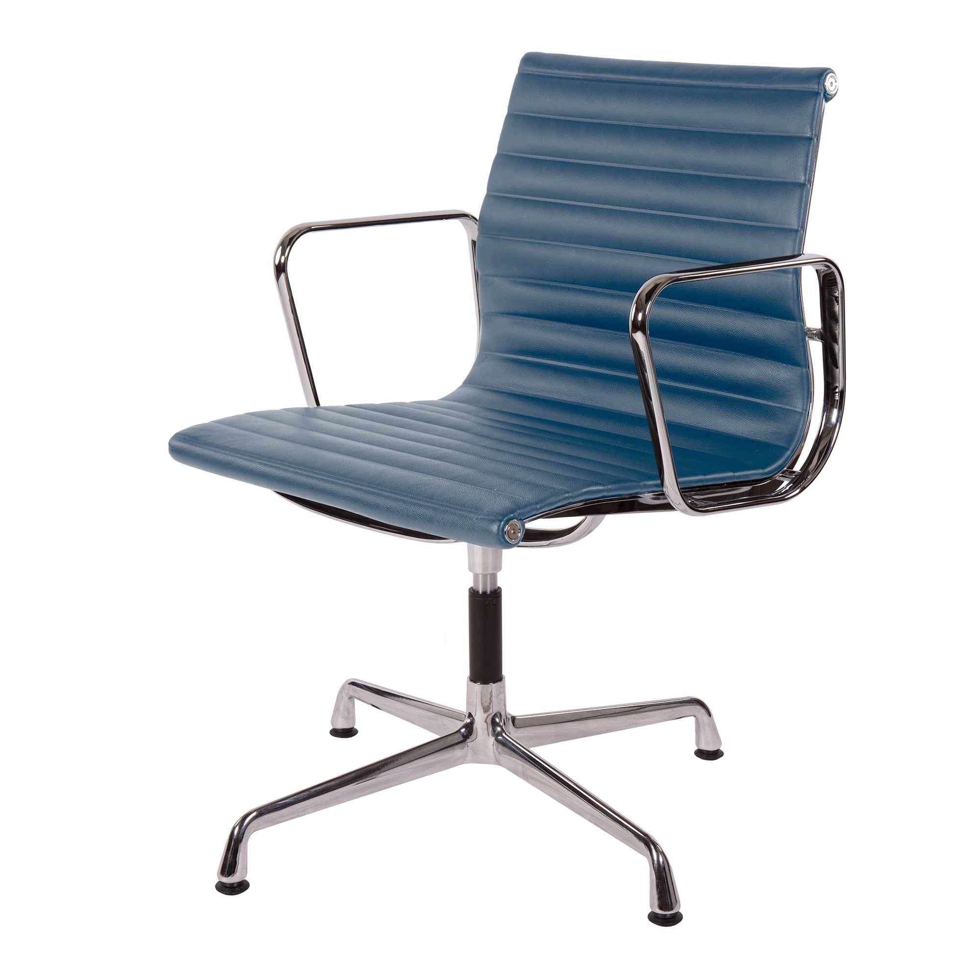 Charles Eames style, Conference Chair EA108 Leather blue