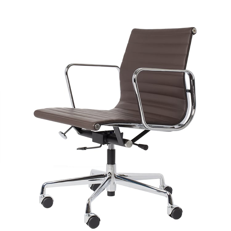 Charles Eames style, Office chair EA117 Leather brown