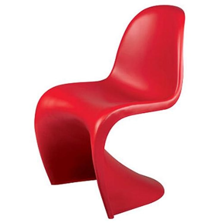 Verner Panton style, Dining chair Panton S-seat matte PP red