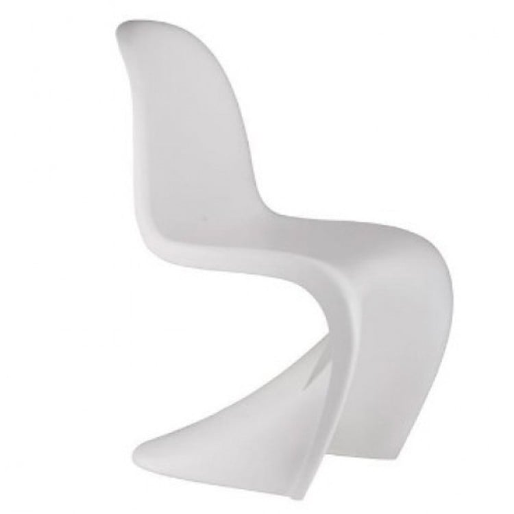 Verner Panton style, Dining chair Panton S-seat matte PP white