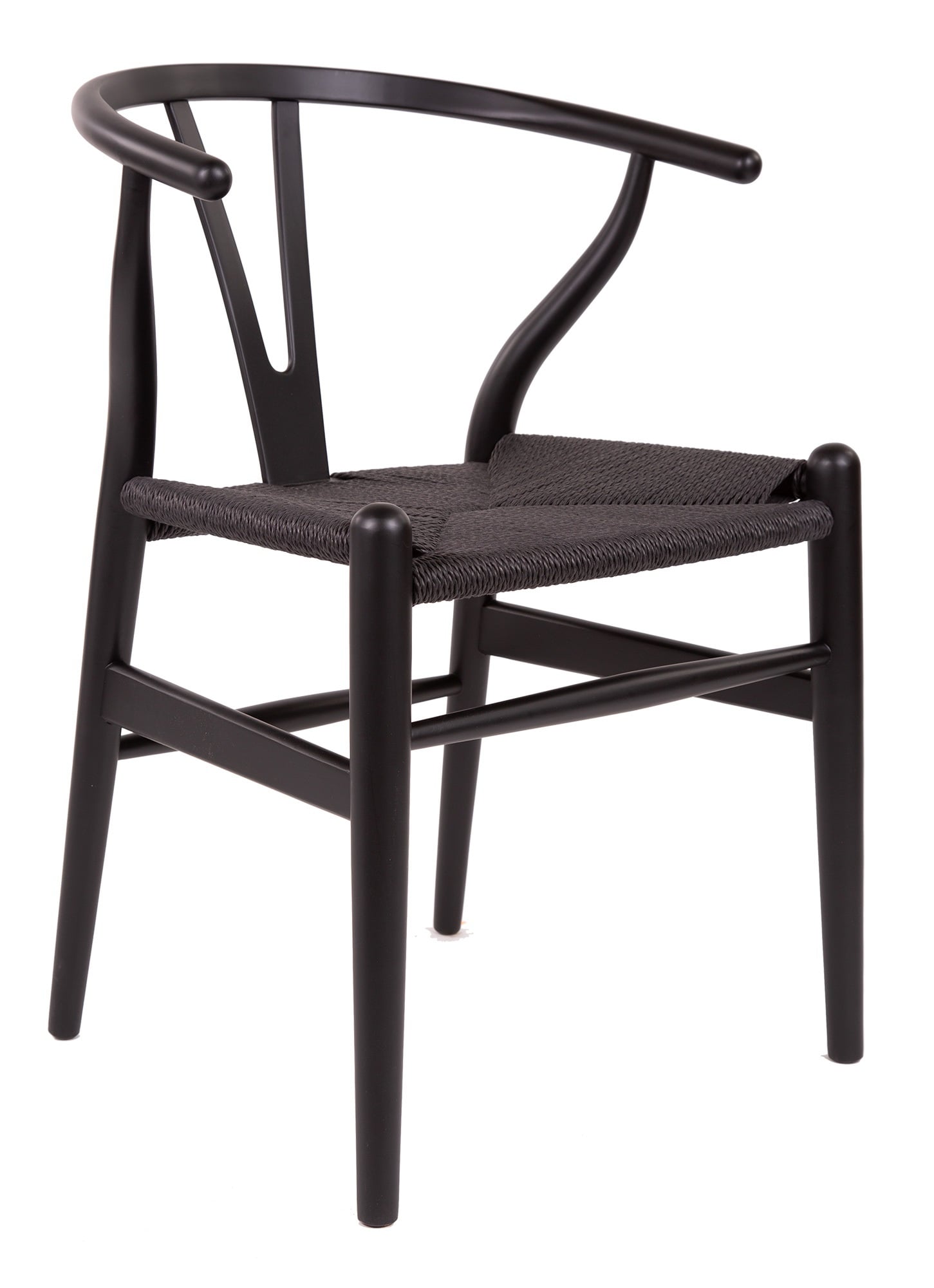 Wegner style, Dining chair Y-chair wishbone CH24 black black