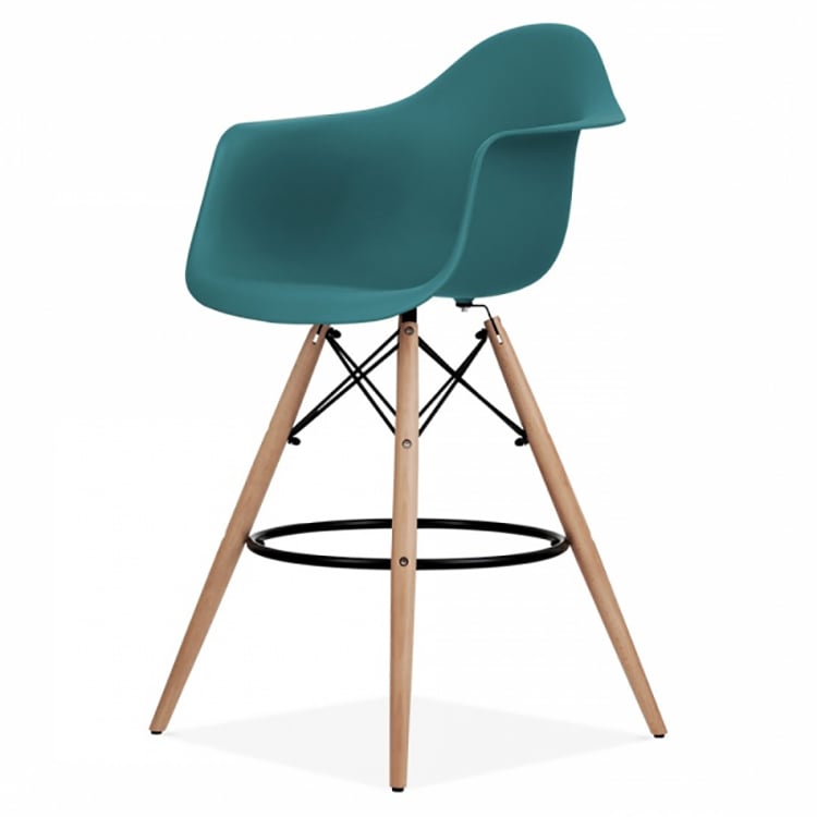 Charles Eames style, Barstool DAW stool PP oceanblue