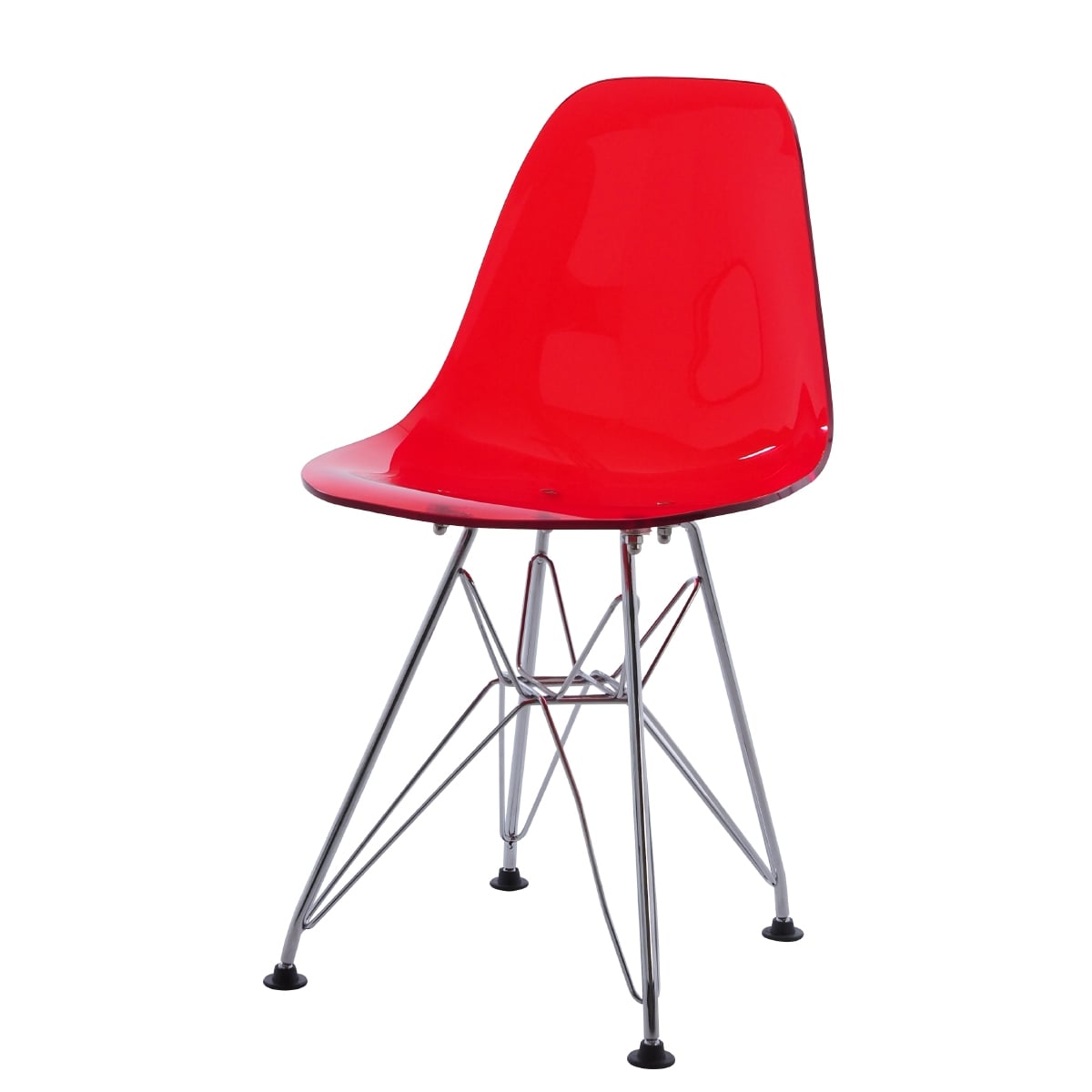 Charles Eames style, Children's chair DSR Junior transparent red