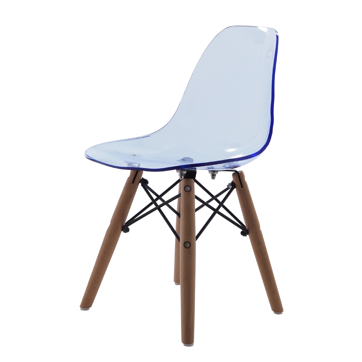 Charles Eames style, Children's chair DSW Junior transparent blue