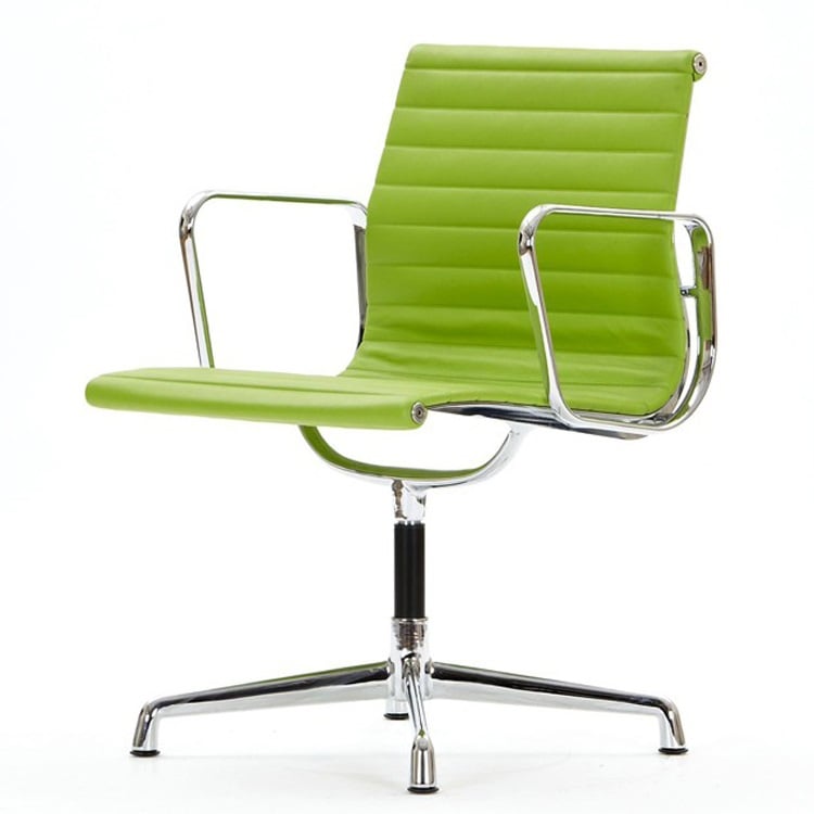 Charles Eames style, Conference Chair EA108 Leather Green
