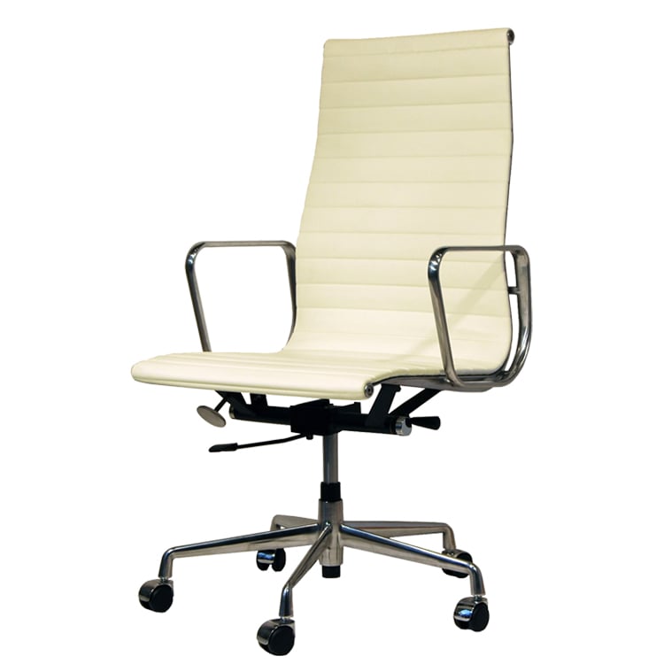 Charles Eames style, Office chair EA119 Leather cream