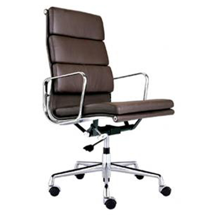 Charles Eames style, Executive chair EA219 Leather brown