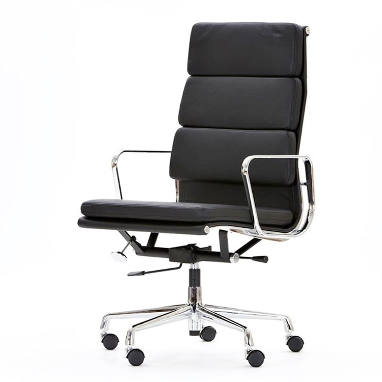 Charles Eames style, Executive chair EA219 Leather black