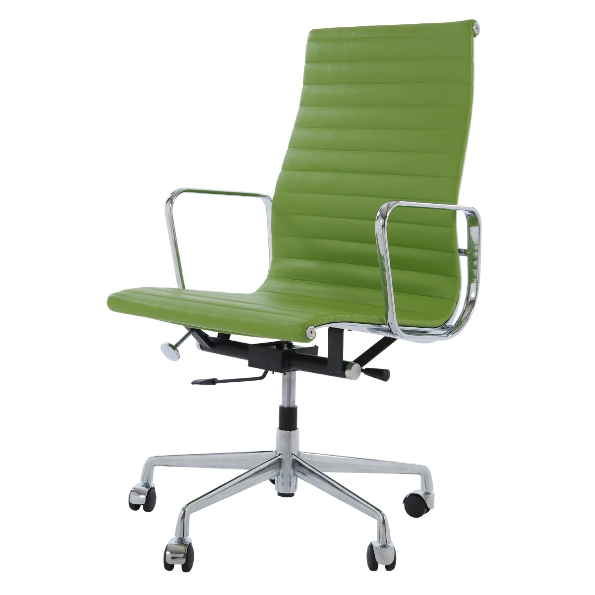 Charles Eames style, Office chair EA119 Leather Green