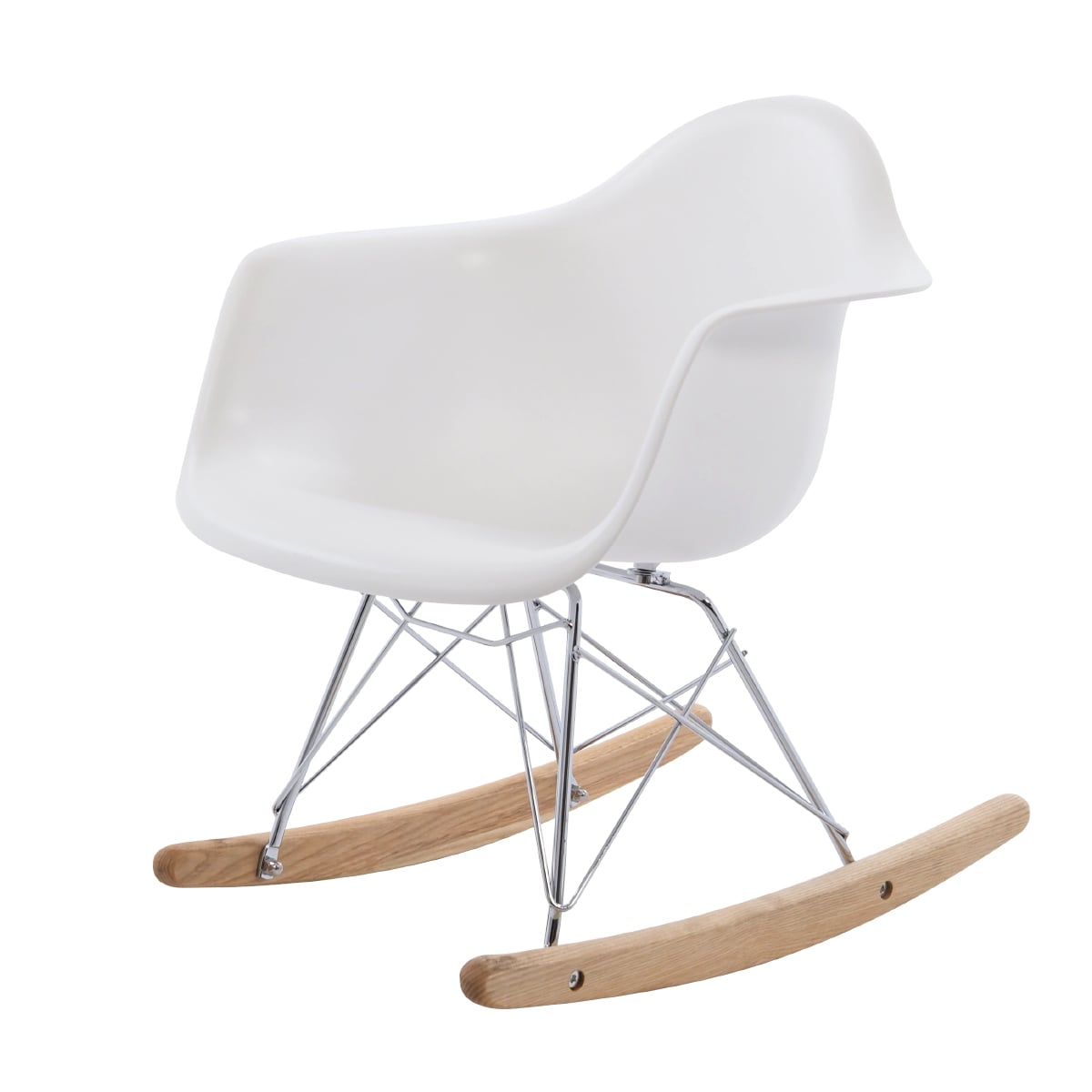Charles Eames style, Rocking chair RAR Junior white