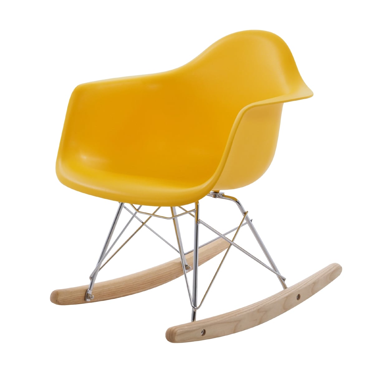 Charles Eames style, Rocking chair RAR Junior yellow