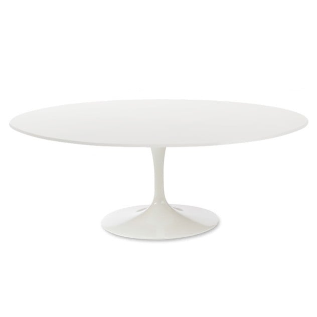 Eero Saarinen style, Dining table Tulip Table Top Wood white Base white
