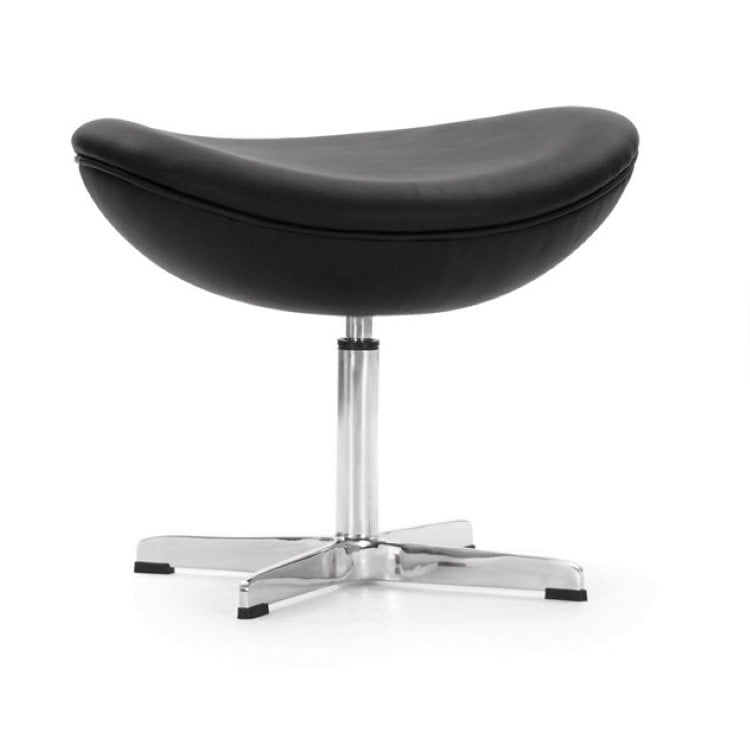 Arne Jacobsen style, Footstool Egg chair Leather black