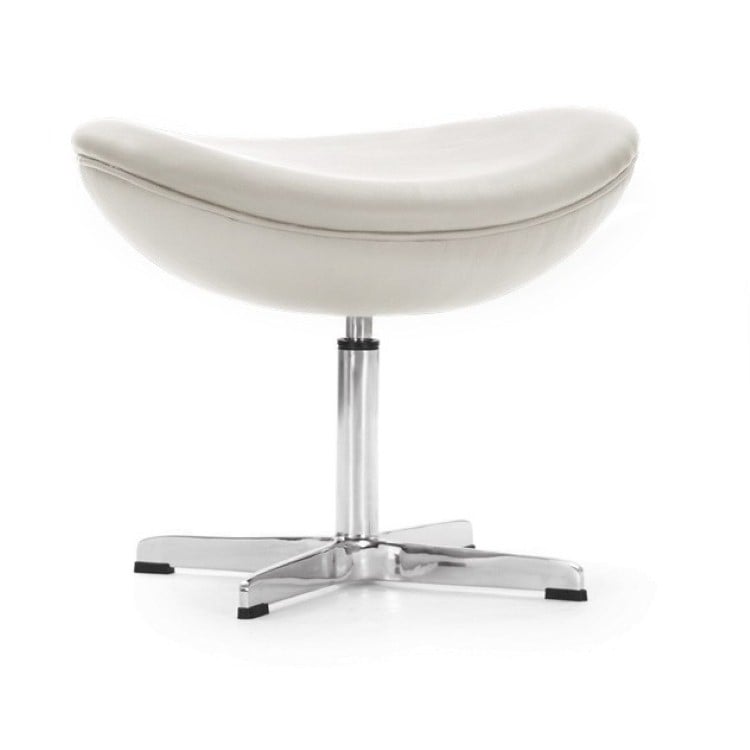 Arne Jacobsen style, Footstool Egg chair Leather ivory