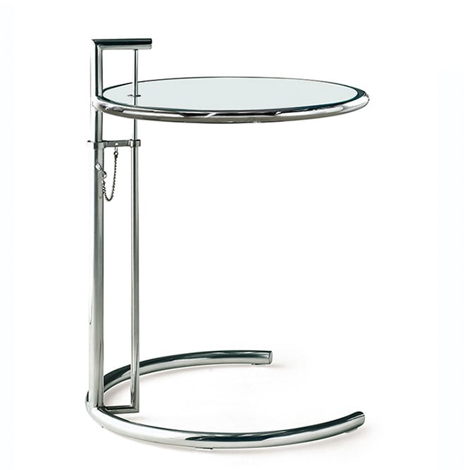 Eileen Gray style, Side table E1027 chrome