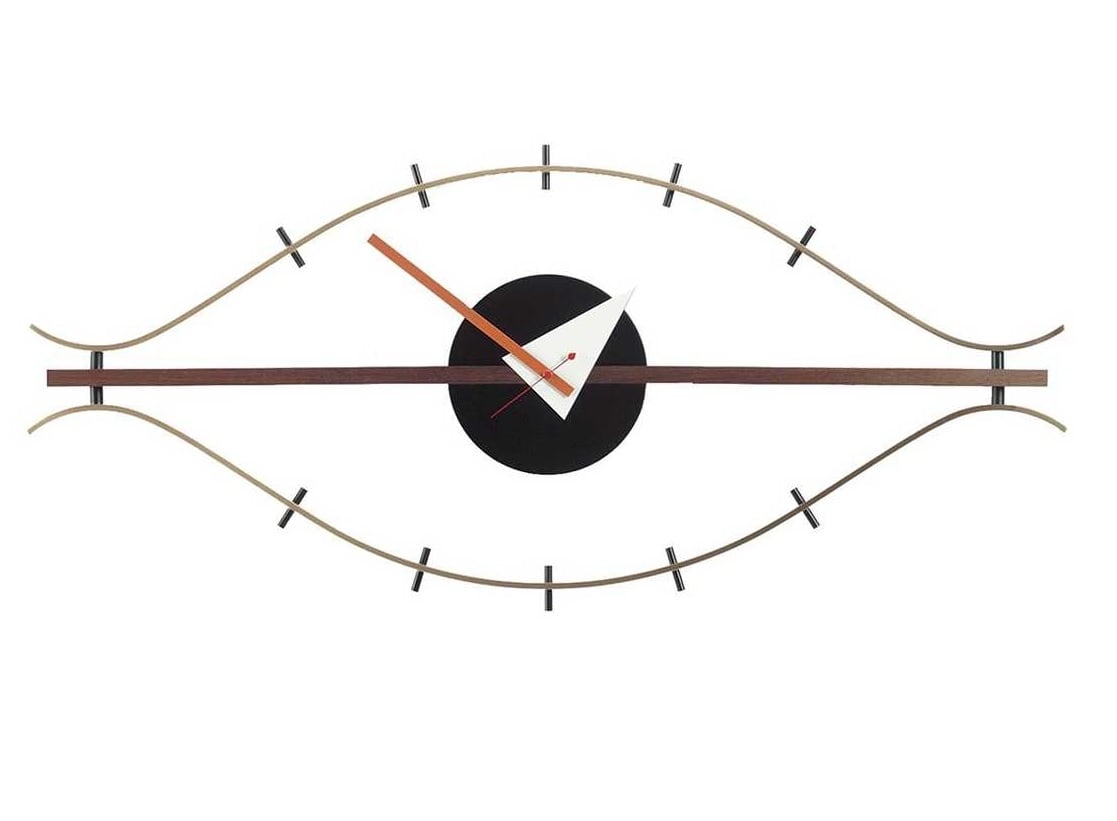 George Nelson style, Wall clock Eye clock multicolor