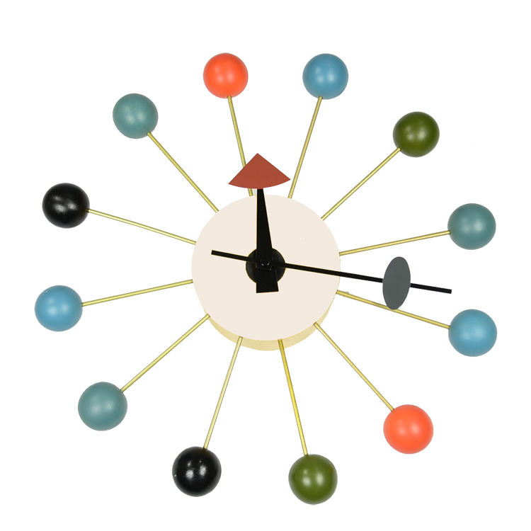 George Nelson style, Wall clock Ball Clock multicolor