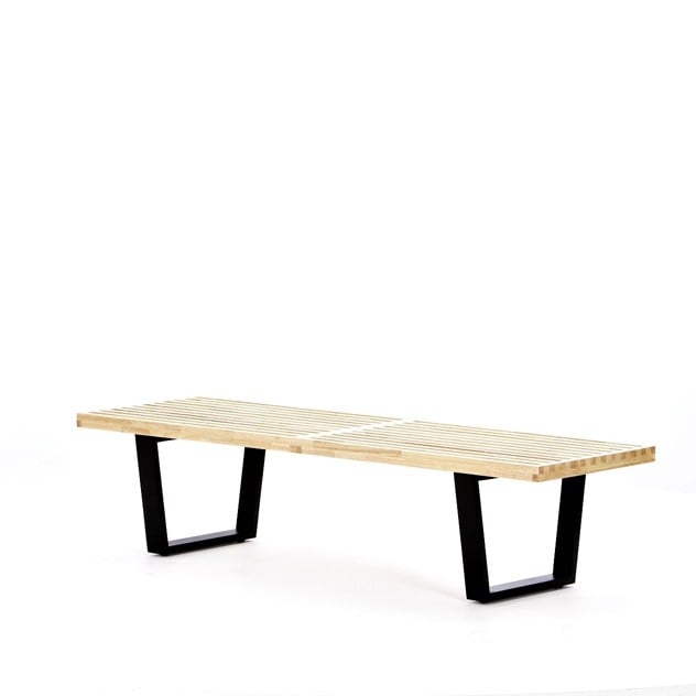 George Nelson style, Bench Nelson Bench Oak 152cm