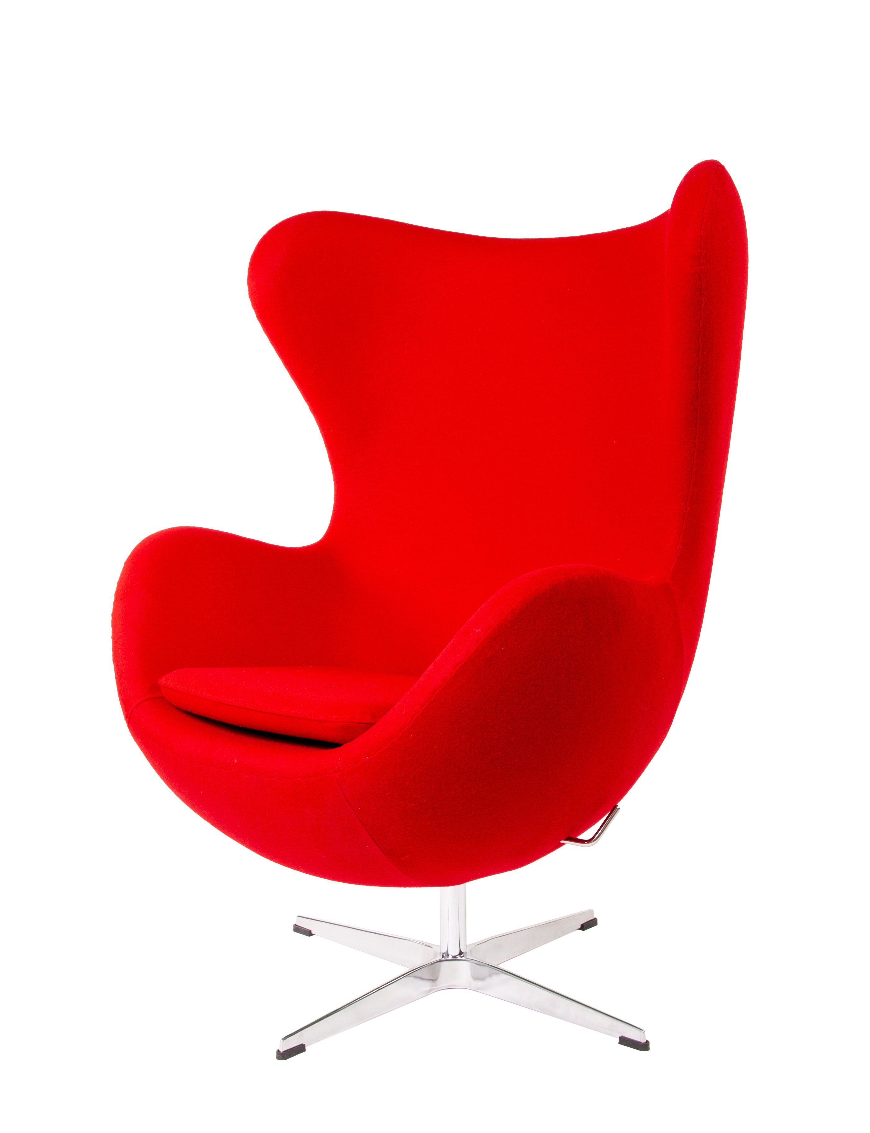 Arne Jacobsen style, Lounge chair Egg chair Cashmere red