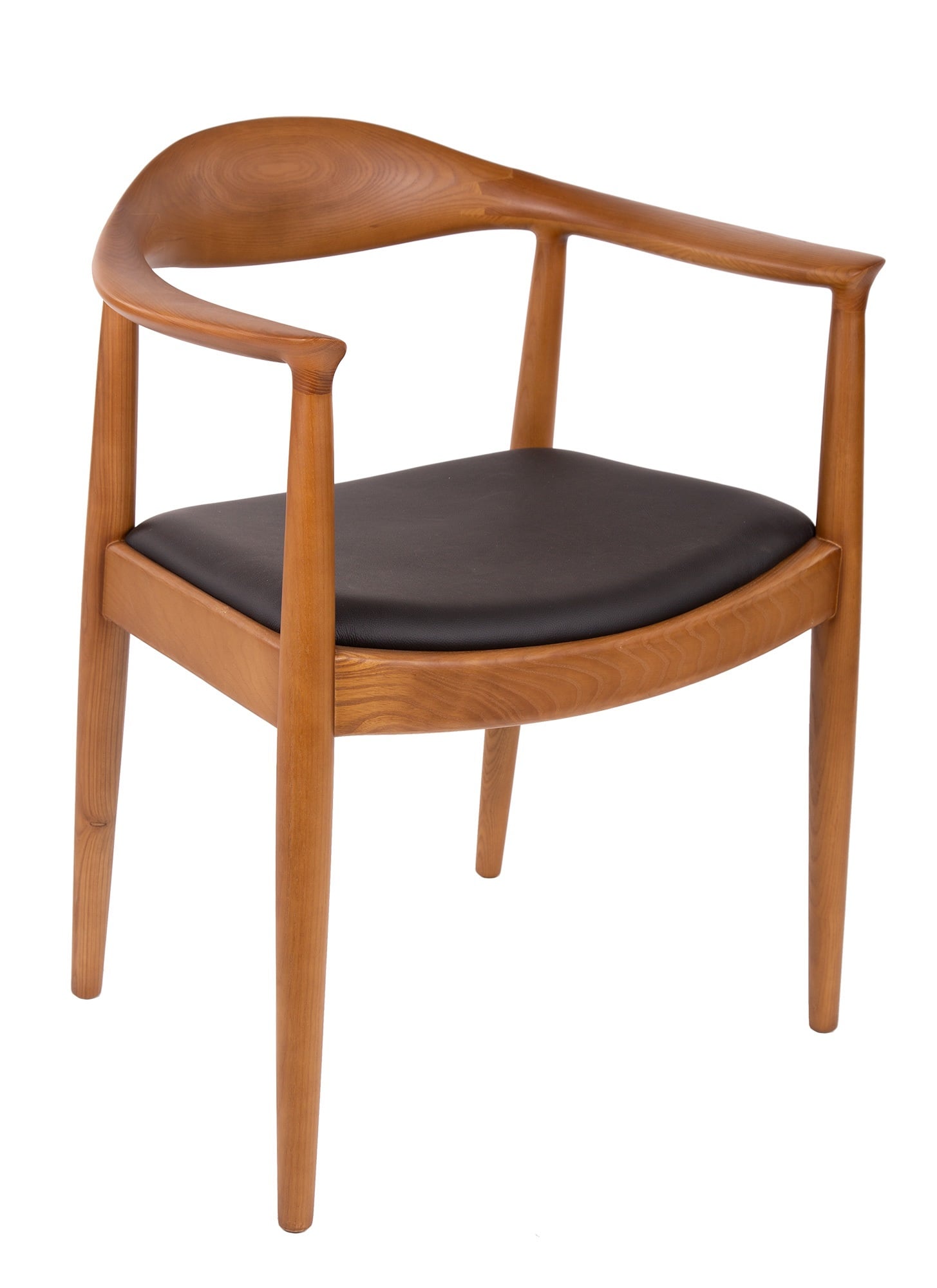 Wegner style, Dining chair kennedy chair Leather Walnut
