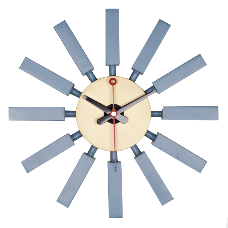 George Nelson style, Wall clock Block clock Light Blue
