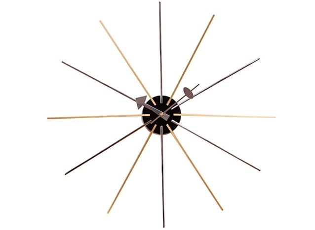 George Nelson style, Wall clock Star clock multicolor