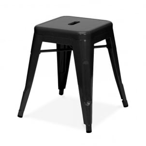 Xavier Pauchard style, Stool Tolix style barstool 48cm glossy black