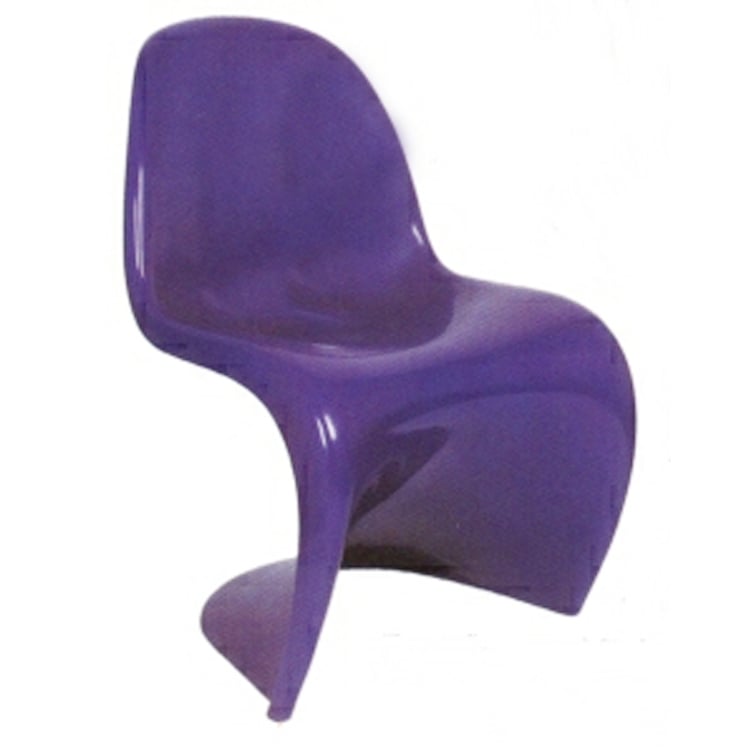 Verner Panton style, Children's chair Panton S-seat glossy purple