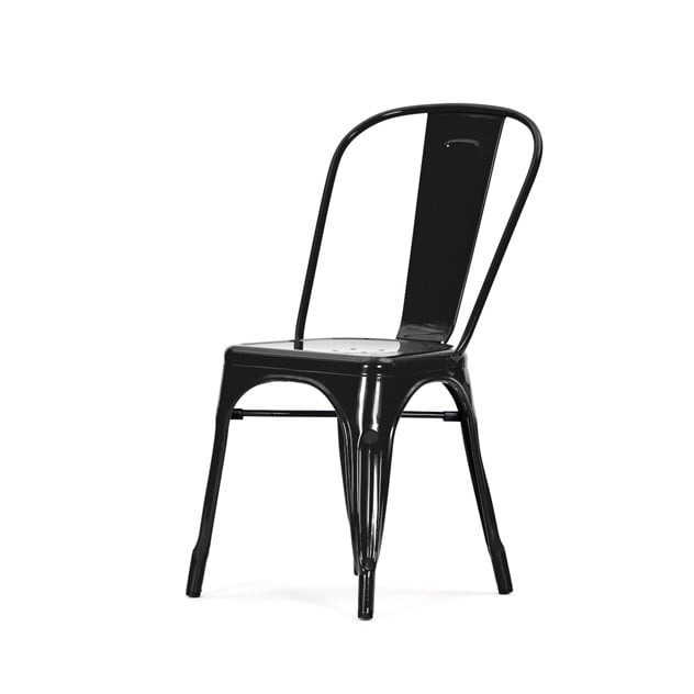 Xavier Pauchard style, Terrace chair Tolix style outdoor chair Stackable chair matt black