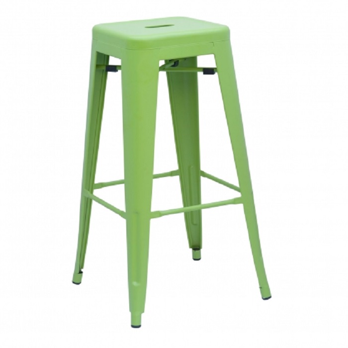 Xavier Pauchard style, Barstool Tolix style barstool 77cm matt lightgreen