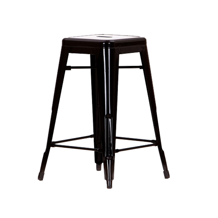 Xavier Pauchard style, Barstool Tolix style barstool 66cm glossy black